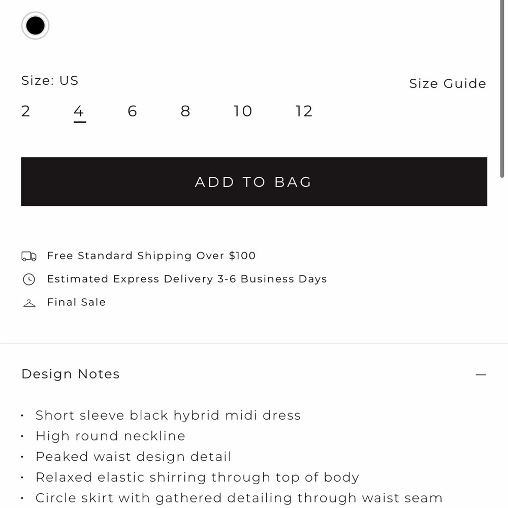 DISSH Black Maxi Dress-NWT Sz 4 - Picture 6 of 11